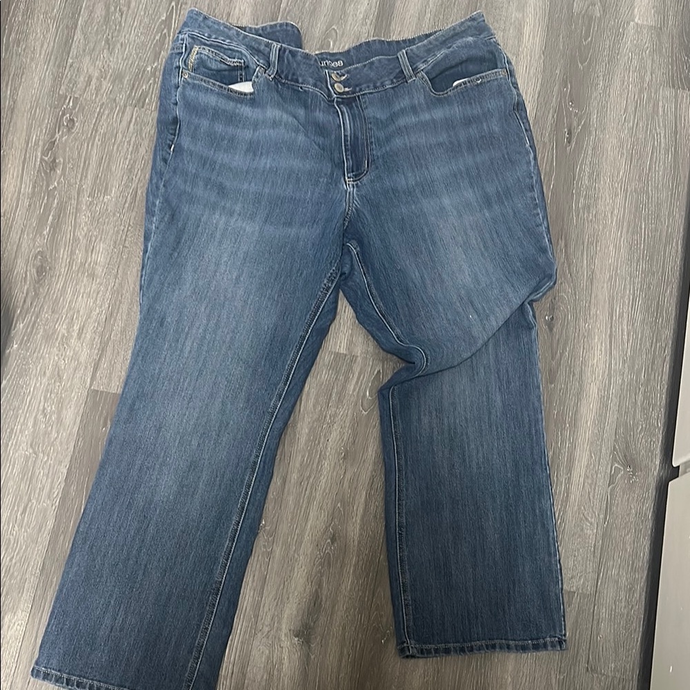 Maurices Blue Boot Cut Jeans with Faded Wash